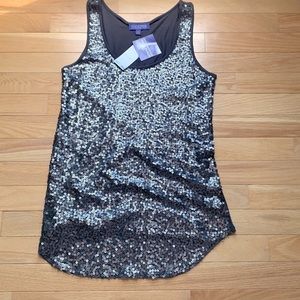 VIVIENE -VIVIENE TAM, NWT CLIFF GREY SEQUIN TOP